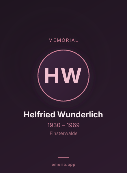 Memorial portrait of Helfried Wunderlich