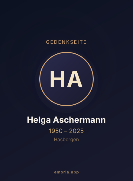Gedenkportrait von Helga Aschermann