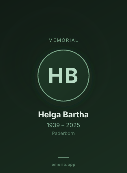 Memorial portrait of Helga Bartha