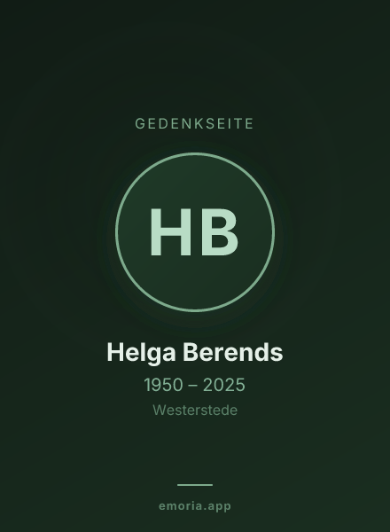 Gedenkportrait von Helga Berends
