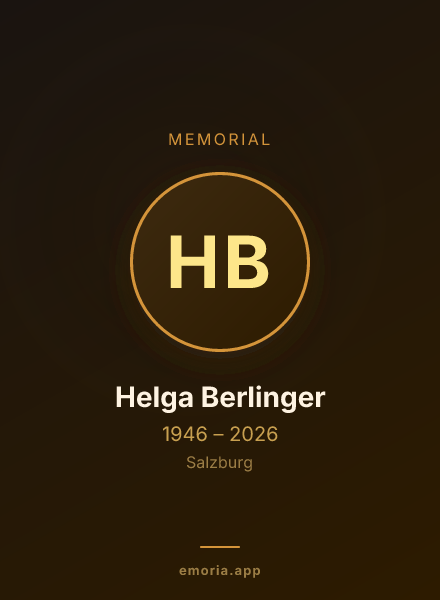 Memorial portrait of Helga Berlinger