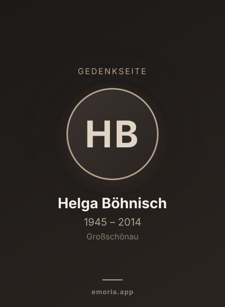Gedenkportrait von Helga Böhnisch