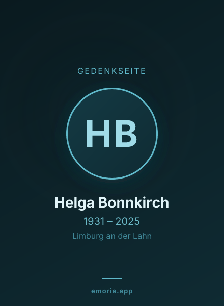 Gedenkportrait von Helga Bonnkirch