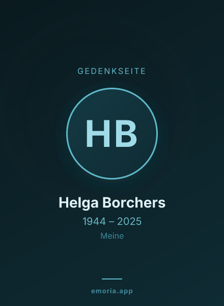 Gedenkportrait von Helga Borchers
