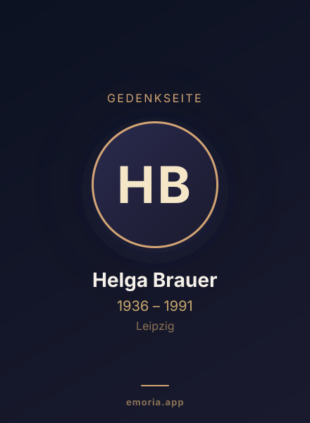 Gedenkportrait von Helga Brauer