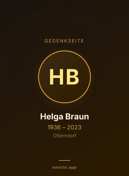 Gedenkportrait von Helga Braun