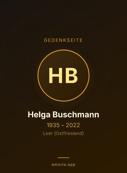 Gedenkportrait von Helga Buschmann