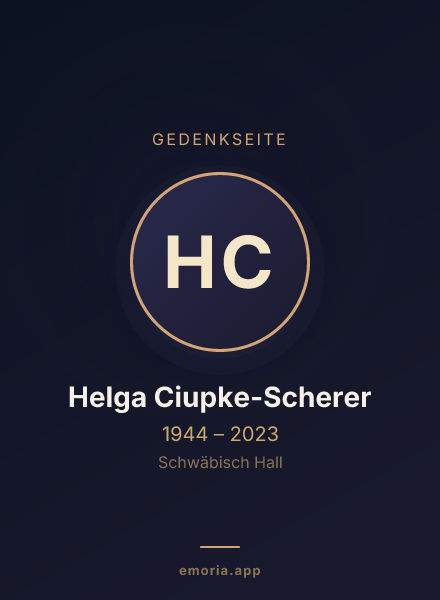 Gedenkportrait von Helga Ciupke-Scherer