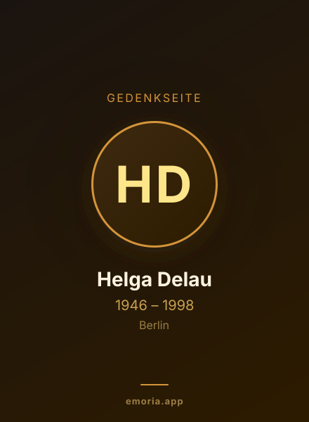 Gedenkportrait von Helga Delau