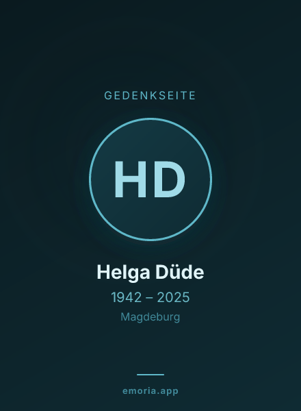 Gedenkportrait von Helga Düde