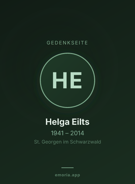 Gedenkportrait von Helga Eilts