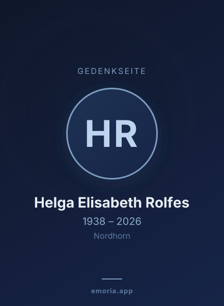 Gedenkportrait von Helga Elisabeth Rolfes