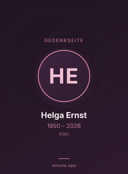 Gedenkportrait von Helga Ernst