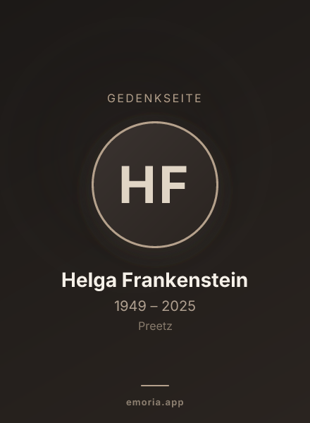 Gedenkportrait von Helga Frankenstein