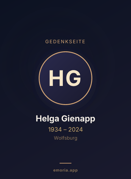 Gedenkportrait von Helga Gienapp