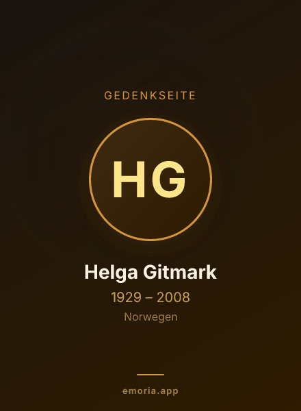 Gedenkportrait von Helga Gitmark