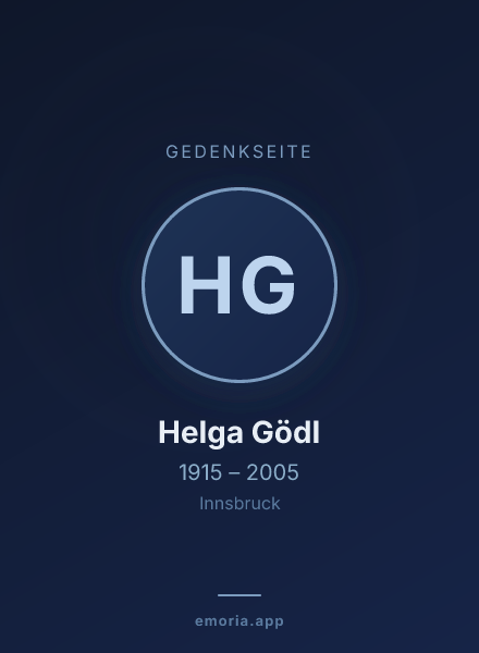 Gedenkportrait von Helga Gödl