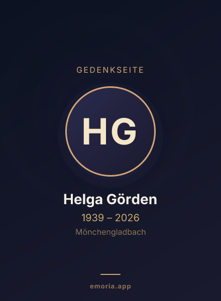 Gedenkportrait von Helga Görden