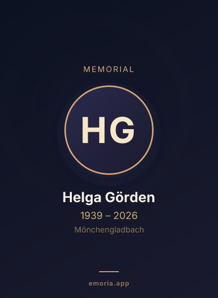 Memorial portrait of Helga Görden