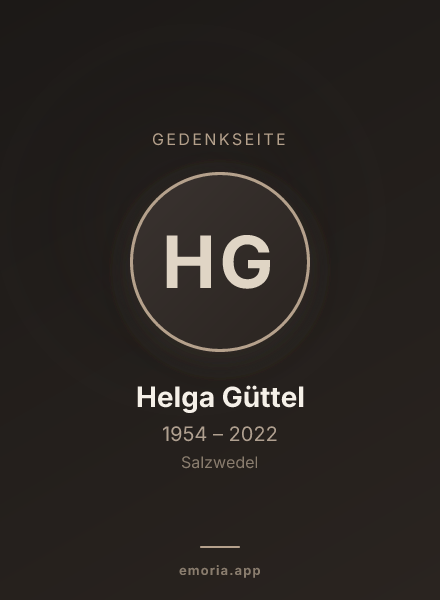 Gedenkportrait von Helga Güttel
