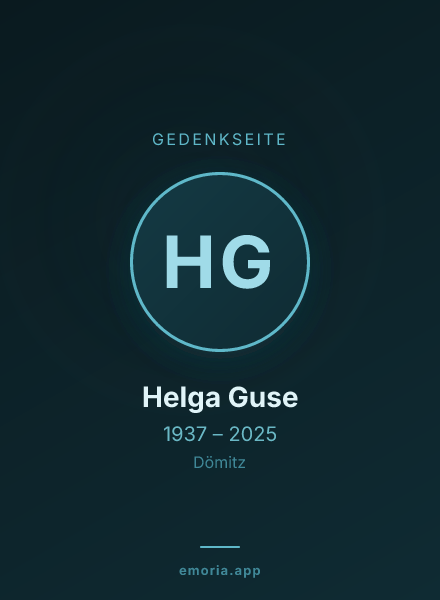 Gedenkportrait von Helga Guse