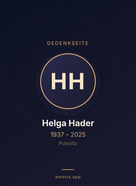 Gedenkportrait von Helga Hader