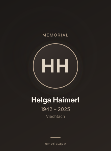 Memorial portrait of Helga Haimerl