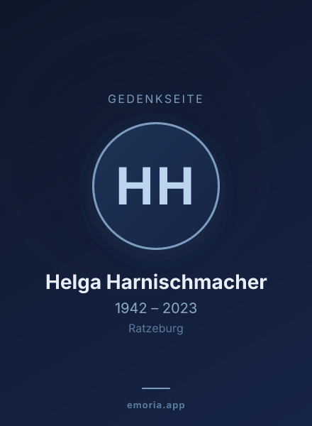 Gedenkportrait von Helga Harnischmacher