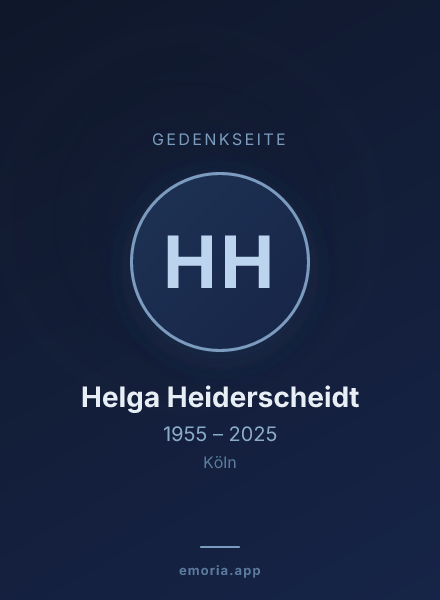 Gedenkportrait von Helga Heiderscheidt