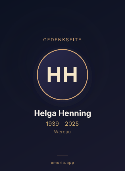 Gedenkportrait von Helga Henning