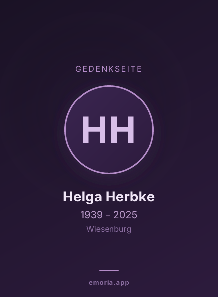 Gedenkportrait von Helga Herbke