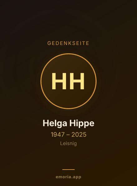 Gedenkportrait von Helga Hippe