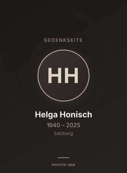 Gedenkportrait von Helga Honisch