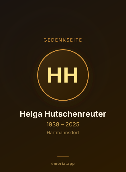 Gedenkportrait von Helga Hutschenreuter
