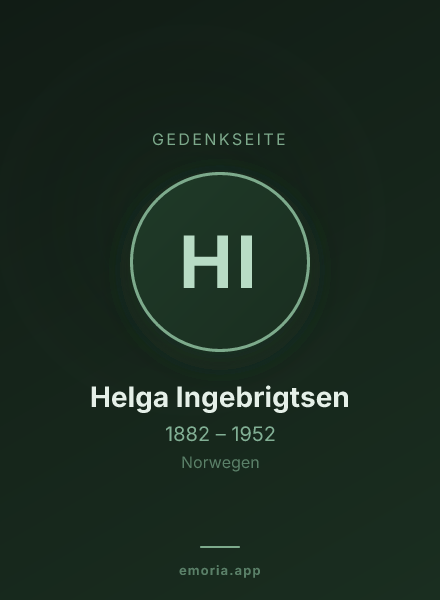 Gedenkportrait von Helga Ingebrigtsen