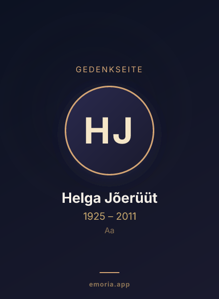 Gedenkportrait von Helga Jõerüüt
