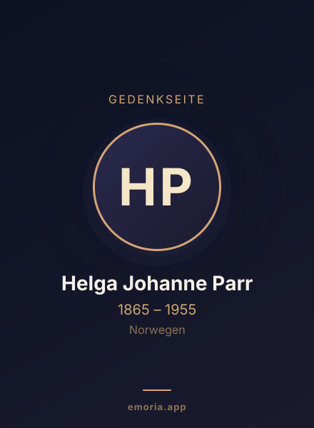 Gedenkportrait von Helga Johanne Parr