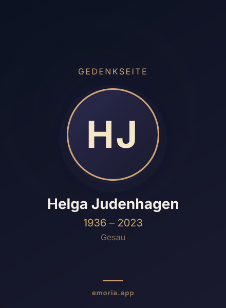 Gedenkportrait von Helga Judenhagen
