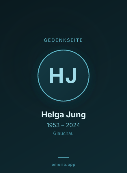 Gedenkportrait von Helga Jung