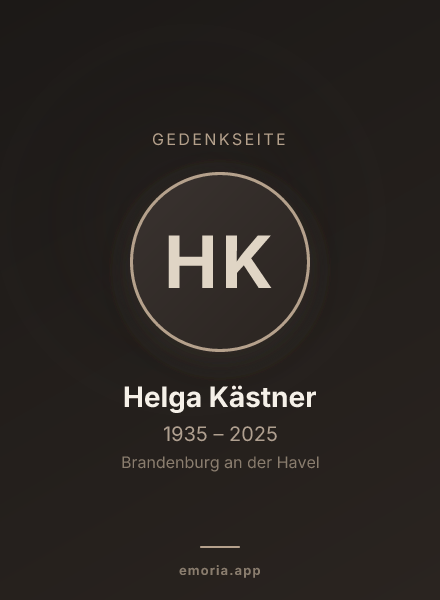 Gedenkportrait von Helga Kästner