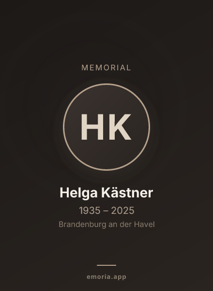 Memorial portrait of Helga Kästner