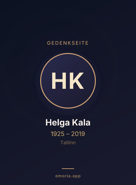 Gedenkportrait von Helga Kala