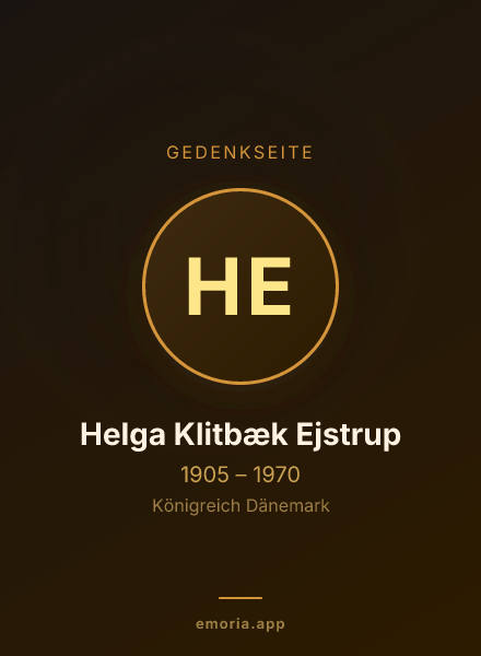 Gedenkportrait von Helga Klitbæk Ejstrup