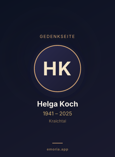 Gedenkportrait von Helga Koch