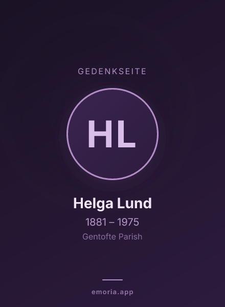 Gedenkportrait von Helga Lund
