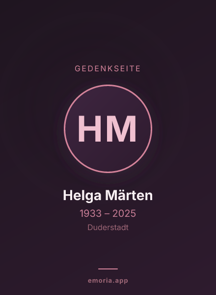Gedenkportrait von Helga Märten