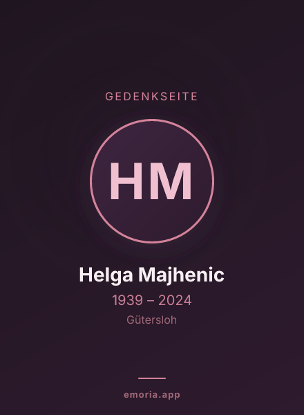 Gedenkportrait von Helga Majhenic