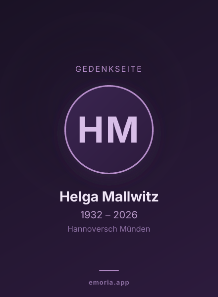 Gedenkportrait von Helga Mallwitz