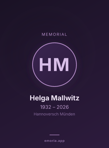 Memorial portrait of Helga Mallwitz