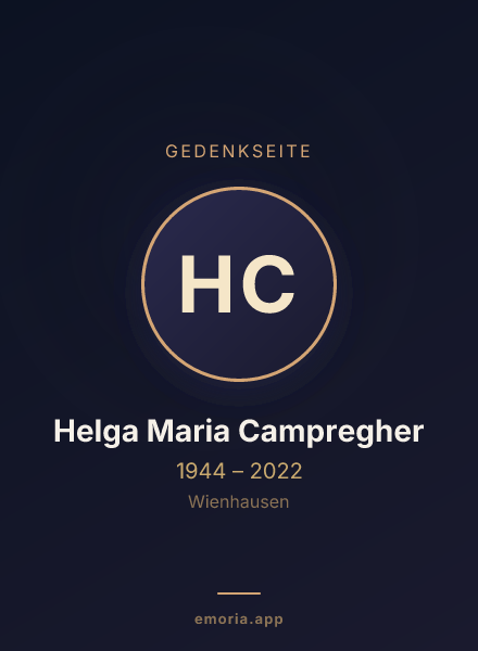 Gedenkportrait von Helga Maria Campregher